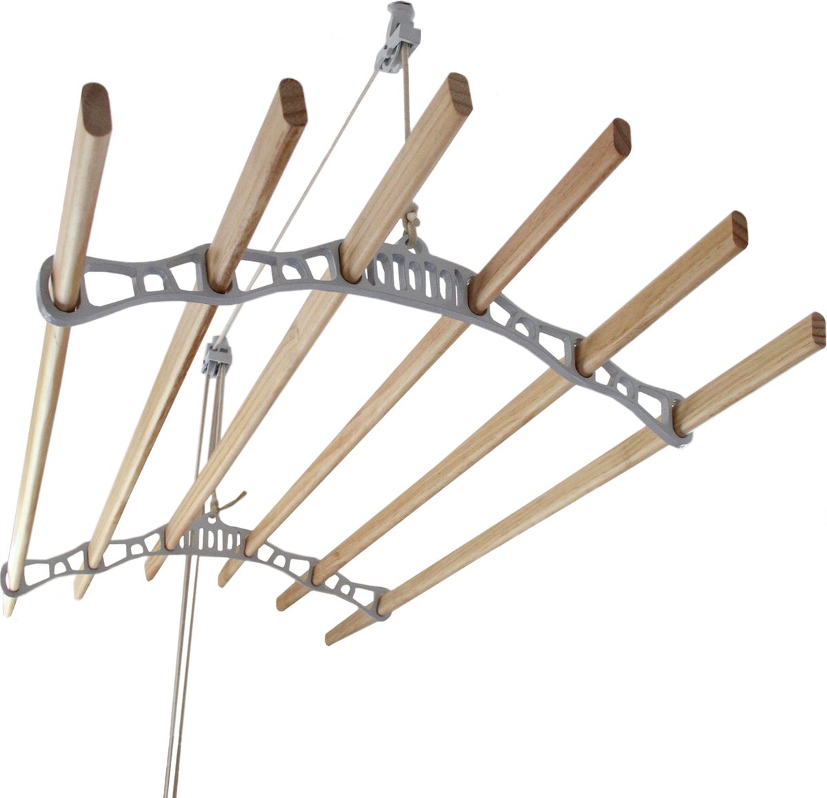 Droogrek Ophangbaar - Wit - 2 meter - plafond wasrek
