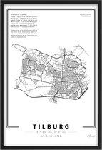 Poster Stad Tilburg A2 - 42 x 59,4 cm (Exclusief Lijst)