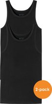 SCHIESSER 95/5 singlets (2-pack) - O-hals - zwart - Maat: XXL