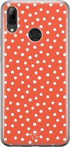 Oppo Find X3 hoesje - Oranje stippen - Soft Case Telefoonhoesje - Oranje