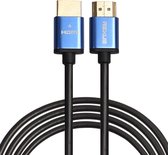 By Qubix HDMI kabel 3 meter - HDMI 1.4 versie - High Speed 1080P - HDMI 19 Pin Male naar HDMI 19 Pin Male Connector Cable - Aluminium blue line