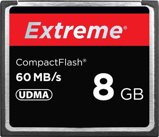 Carte Compact Flash 8 Go - Extreme - Vitesse de lecture 400X, jusqu'à 60 Mo  / S 