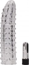 Vibrating Penis Extension Sleeve - Transparent - Sleeves -