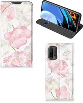 Stand Case Hoesje Cadeau voor Mama Xiaomi Poco M3 | Redmi 9T Smart Cover Mooie Bloemen