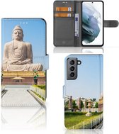 Smartphone Hoesje Geschikt voor Samsung Galaxy S21 FE Bookcase Boeddha