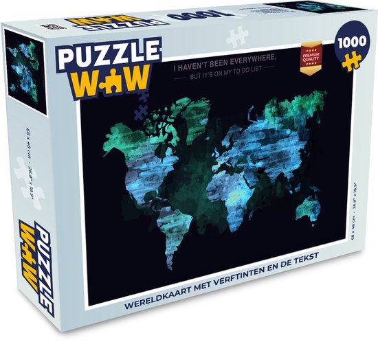 Puzzle Cartes du monde à la Trendy 1000 pièces - Wereldkaart avec des ...