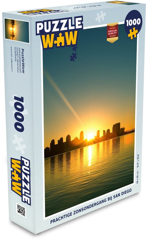 Puzzel 1000 stukjes volwassenen San Diego 1000 stukjes - Prachtige  zonsondergang bij... | bol.com