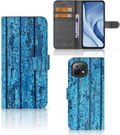 Magnet Case Xiaomi Mi 11 Lite | Xiaomi 11 Lite NE Telefoonhoesje Wood Blue