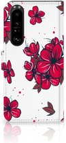 Mobiel Hoesje Sony Xperia 1 III Book Case Blossom Red
