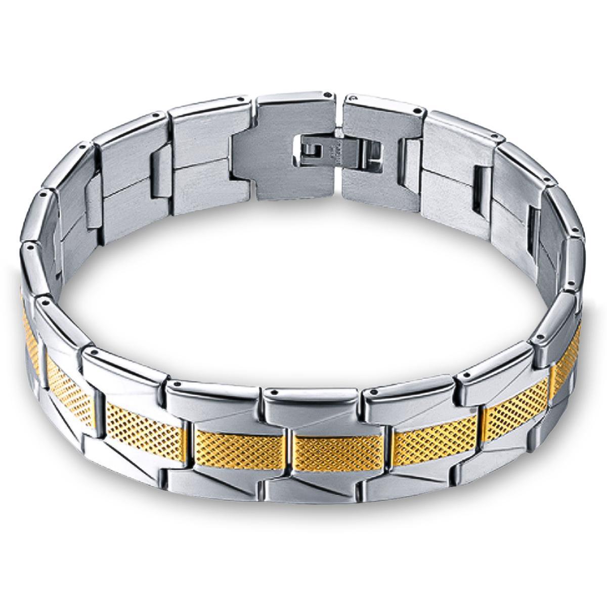 Victorious Armband Heren – RVS Roestvrij Staal – Zilver/Goud – 20cm
