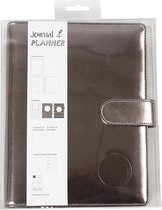 Planner / Bulletjournal. donker metallic grijs. afm 19x23.5x4 cm. ringband. 1 stuk