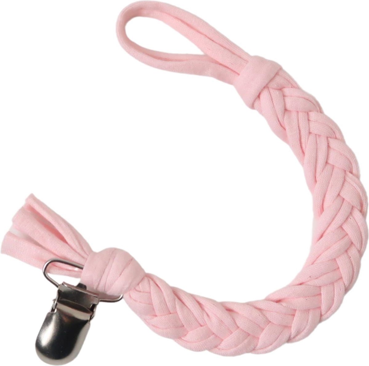 Goedkoopste Speenkoord gevlochten katoen - Vlecht - Pale pink
