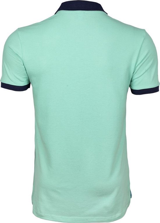 Anemoss Marine Turquoise T-shirt met polokraag voor heren - 100% Katoen -  Anti Krimp -... | bol.com