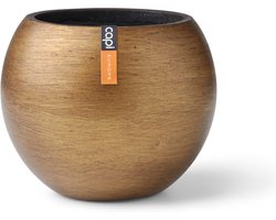 Capi Europe - Vaas bol Retro Indoor - 12x10 - Goud - Opening Ø9 - Bloempot voor binnen - 5 jaar garantie - BRTG109