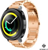 Stalen Smartwatch bandje - Geschikt voor  Samsung Gear Sport stalen band - rosé goud - Strap-it Horlogeband / Polsband / Armband