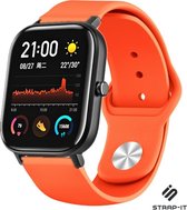Siliconen Smartwatch bandje - Geschikt voor  Xiaomi Amazfit GTS sport band - oranje - Strap-it Horlogeband / Polsband / Armband