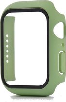 Apple Watch 42MM Full Cover Hoesje + Screenprotector - Kunststof - TPU - Apple Watch Case - Saliegroen