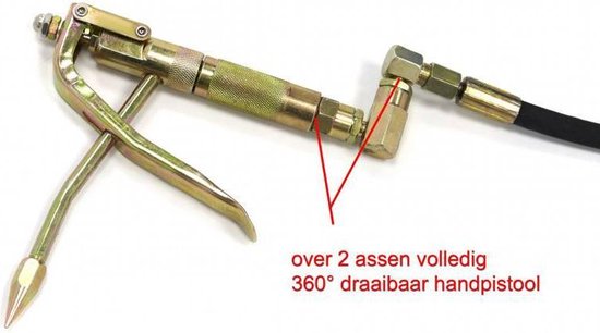 Vetpomp, 8000 psi, handmatige vetpomp, 400 cc, vetpatroon, type handvat