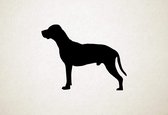 Silhouette hond - Catahoula Cur - L - 75x97cm - Zwart - wanddecoratie