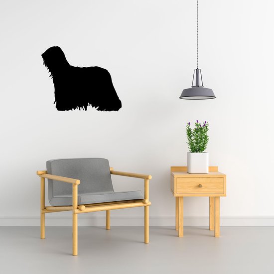 Silhouette chien - Komondor - Komondor - M - 60x74cm - Zwart - décoration murale