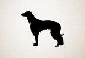 Silhouette hond - Taigan - M - 60x71cm - Zwart - wanddecoratie