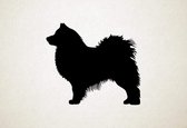 Silhouette hond - Icelandic Sheepdog - IJslandse herdershond - L - 75x87cm - Zwart - wanddecoratie