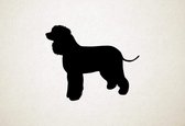 Silhouette hond - Irish Water Spaniel - Ierse waterspaniël - S - 45x55cm - Zwart - wanddecoratie