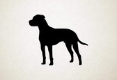 Silhouette hond - Cordoba Fighting Dog - Cordoba vechthond - S - 45x52cm - Zwart - wanddecoratie