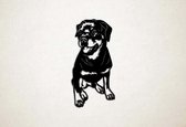 Wanddecoratie - Hond - Rottweiler 2 - M - 87x44cm - Zwart - muurdecoratie - Line Art