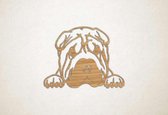 Wanddecoratie - Hond - Shar-Pei 3 - M - 60x77cm - Eiken - muurdecoratie - Line Art