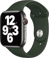 WiWu - Bandje geschikt voor Apple Watch 42/44 mm - Geschikt voor Apple Watch Series 1,2,3,4,5,6 en SE - Siliconen - Olijf Groen