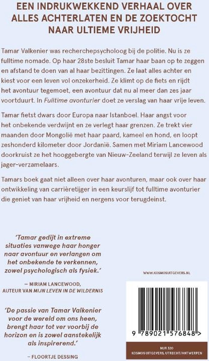 Fulltime avonturier - back cover