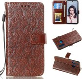 Geperst Printing Rattan Flower Pattern Horizontal Flip PU Leather Case for Huawei P30 Lite / Nova 4e, with Holder & Card Slots & Wallet & Photo Frame (Brown)