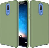 Effen kleur vloeibare siliconen dropproof beschermhoes voor Huawei Mate 10 Lite (groen)