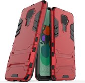 Shockproof PC + TPU Case met houder voor Huawei Nova 5i Pro (rood)