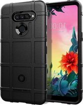 Voor LG K50S Full Coverage Shockproof TPU Case (Zwart)