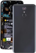 Batterij achterkant met cameralens en vingerafdruksensor voor LG Q7 / Q7 + (zwart)
