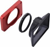PULUZ voor Sony RX0 aluminium voorpaneel + 37mm UV-filterlens + lens zonnescherm met schroeven en schroevendraaiers (rood)