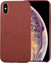 Voor iPhone XS Max Fabric Style TPU beschermende schaal (rood)
