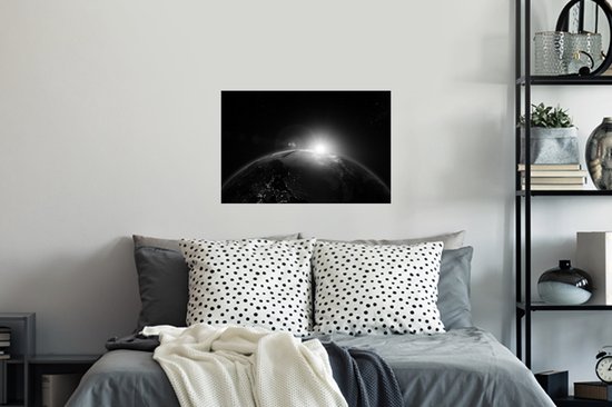 Stickers muraux - Terre - Planètes - Soleil - 60x40 cm - Film adhésif