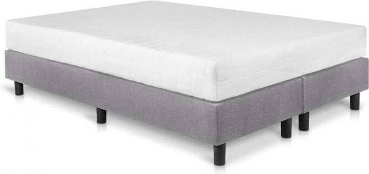 Bed4less Boxspring 180 x 200 cm - Met Matras - Tweepersoons - Grijs