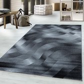 Modern laagpolig vloerkleed Costa - zwart 3529 - 120x170 cm