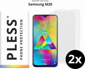 Samsung M20 Screenprotector Glas - 2x - Pless®