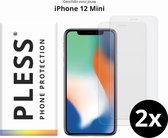 iPhone 12 Mini Screenprotector Glas - 2x - Pless®