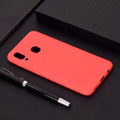 Voor Galaxy M20 Candy Color TPU Case (rood)