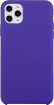 Voor iPhone 11 Pro Max Effen kleur Effen siliconen schokbestendig hoesje (Deep Purple)