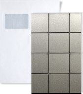 1 PROEFMONSTER S-705258 Profhome 3D Harmony Cubes INTERLOCKING Collection Wandpaneel STAAL in ongeveer A4-formaat