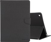 GOOSPERY FANCY DIARY voor iPad 10.2 Cross Texture lederen tas met kaartsleuf en houder & portemonnee (zwart)