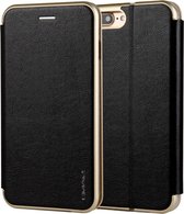 Voor iPhone 8 Plus & 7 Plus CMai2 Linglong Series PC + PU horizontale flip lederen tas met houder en kaartsleuf (zwart)
