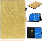Voor Lenovo Tab M10 Plus TB-X606F Glanzend Glitterpoeder Horizontaal Flip Leren Case met Houder & Kaartsleuf & Slaap- / Wekfunctie (Goud)